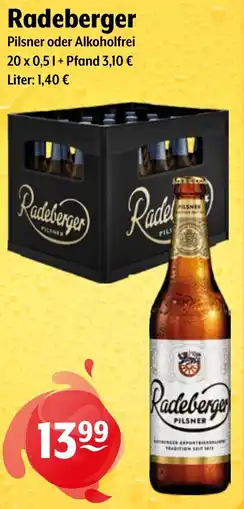 Getränke Hoffmann Radeberger Pilsner oder Alkoholfrei Angebot