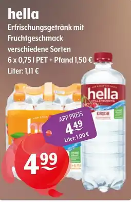 Getränke Hoffmann hella Erfrischungsgetränk mit Fruchtgeschmack Angebot