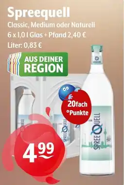 Getränke Hoffmann Spreequell Classic, Medium oder Naturell Angebot