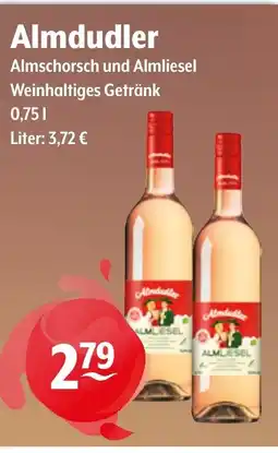 Getränke Hoffmann Almdudler Almschorsch und Almliesel Weinhaltiges Getränk Angebot