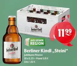 Getränke Hoffmann Berliner Kindl ,,Steini“ Jubiläums Pilsener Angebot