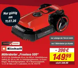 toom Baumarkt Einhell Mähroboter ..Freelexo 500" Angebot