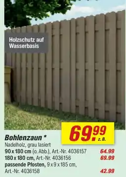 toom Baumarkt Bohlenzaun Angebot
