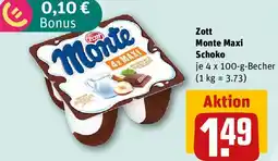 REWE Zott Monte Maxi Schoko Angebot