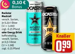 REWE Rockstar Mocktail oder Energy Drink Angebot