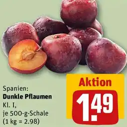 REWE Dunkle Pflaumen Angebot