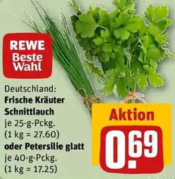 REWE Frische Kräuter Schnittlauch oder Petersilie glatt Angebot