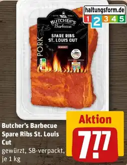 REWE Butcher's Barbecue Spare Ribs St. Louis Cut Angebot