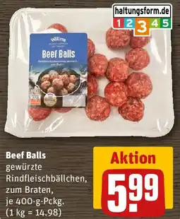 REWE Beef Balls Angebot