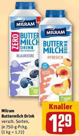 REWE Milram Buttermilch Drink Angebot
