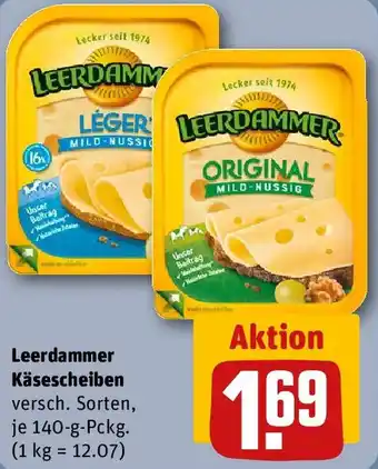 REWE Leerdammer Käsescheiben Angebot