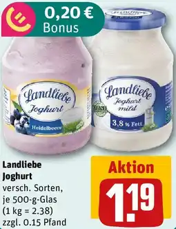 REWE Landliebe Joghurt Angebot