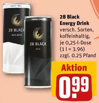 REWE 28 Black Energy Drink Angebot