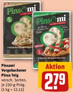 REWE Pinsami Vorgebackener Pinsa Teig Angebot