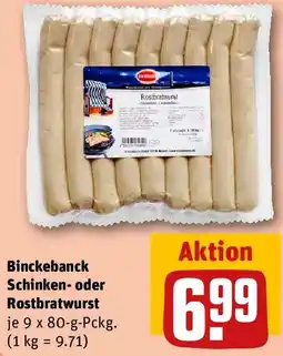 REWE Binckebanck Schinken- oder Rostbratwurst Angebot