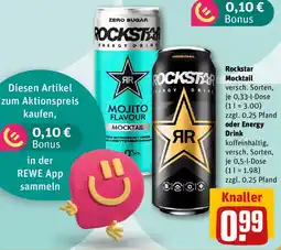 REWE Rockstar Mocktail oder Energy Drink Angebot
