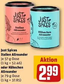 REWE Just Spices Italien Allrounder oder Hähnchen Allrounder Angebot