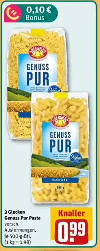 REWE 3 Glocken Genuss Pur Pasta Angebot