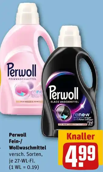 REWE Perwoll Fein-/ Wollwaschmittel Angebot