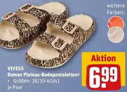 REWE VIVESS Damen Plateau-Badepantoletten Angebot