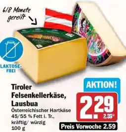 HIT Tiroler Felsenkellerkäse, Lausbua Angebot