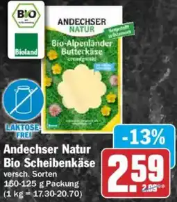 HIT Andechser Natur Bio Scheibenkäse Angebot