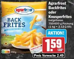 HIT Agrarfrost Backfrites oder Knusperfrites Angebot