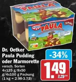 HIT Dr. Oetker Paula Pudding oder Marmorette Angebot