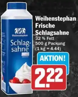 HIT Weihenstephan Frische Schlagsahne Angebot