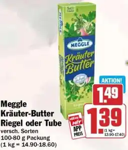 HIT Meggle Kräuter-Butter Riegel oder Tube Angebot