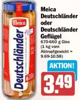 HIT Meica Deutschländer oder Deutschländer Geflügel Angebot