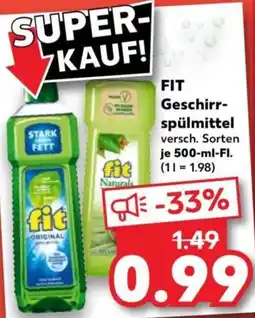 Kaufland FIT Geschirrspülmittel Angebot