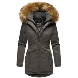 Netto Marken-Discount MARIKOO Damen Eleganter Wintermantel Kurzmantel mit Kunstfellkapuze Sanakoo Angebot