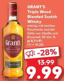 Kaufland GRANT'S Triple Wood Blended Scotch Whisky Angebot