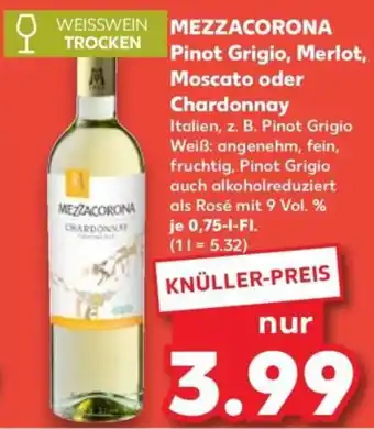 Kaufland MEZZACORONA Pinot Grigio, Merlot, Moscato oder Chardonnay Angebot