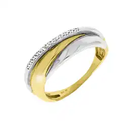 Netto Marken-Discount Celesta Gold Ring 375/- Gelbgold/Weißgold Zirkonia Angebot