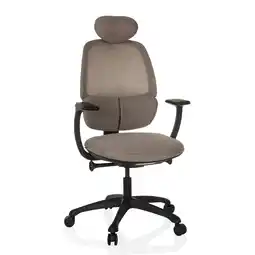Netto Marken-Discount hjh OFFICE Profi Bürostuhl RI-COVER Stoff / Netzstoff mit Armlehnen Angebot