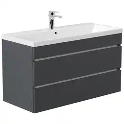 Netto Marken-Discount Badmöbel Fellini 100 SoftClose eiche gold mit grifflosen Schubladen Angebot