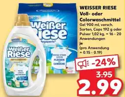 Kaufland WEISSER RIESE Voll oder Colorwaschmittel Angebot
