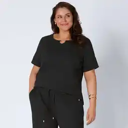NKD Damen-T-Shirt mit Crinkle-Struktur, große Größen Angebot