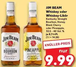 Kaufland JIM BEAM Whiskey oder Whiskey-Likör Angebot