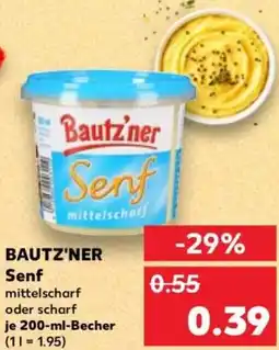Kaufland BAUTZ'NER Senf Angebot