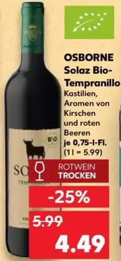 Kaufland OSBORNE Solaz Bio Tempranillo Angebot