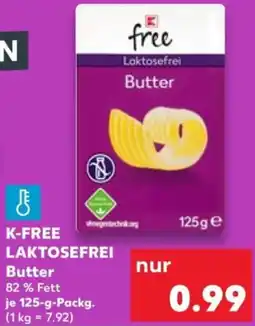 Kaufland K-FREE LAKTOSEFREI Butter Angebot