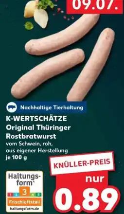 Kaufland K-WERTSCHÄTZE Original Thüringer Rostbratwurst Angebot