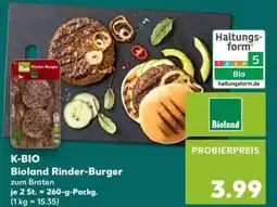 Kaufland K-BIO Bioland Rinder-Burger Angebot