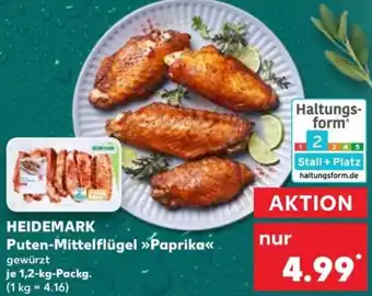 Kaufland HEIDEMARK Puten-Mittelflügel Paprika Angebot