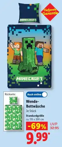 Lidl Wende-Bettwäsche Minecraft Angebot