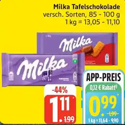 Edeka Milka Tafelschokolade Angebot