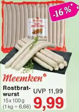 Jawoll Meemken Rostbratwurst Angebot